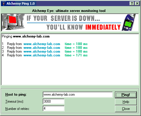 Alchemy Ping Screenshot